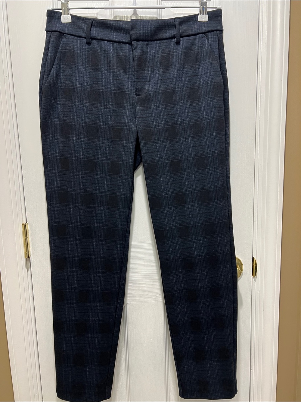 Liverpool Los Angeles Kelsey Trouser Pants - Blue & Gray Tartan Plaid 10/30 - Picture 2 of 11